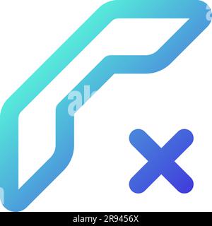 Decline call pixel perfect gradient linear ui icon Stock Vector