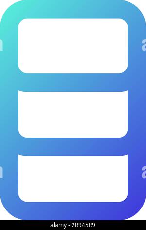Data and storage management pixel perfect gradient linear ui icon Stock Vector