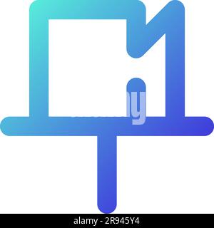 Attached message pixel perfect gradient linear ui icon Stock Vector