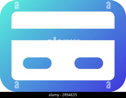 Payment card pixel perfect gradient linear ui icon Stock Vector