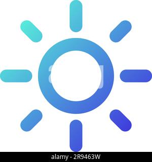 Brightness pixel perfect gradient linear ui icon Stock Vector