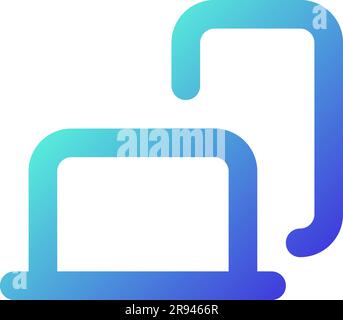 Devices pixel perfect gradient linear ui icon Stock Vector