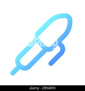Pen pixel perfect gradient linear ui icon Stock Vector