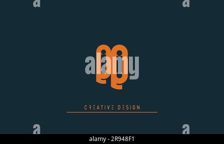 Alphabet letters Modern Creative logo QQ Stock Vector