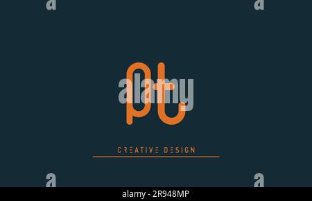 Alphabet letters Modern Creative logo QT , TQ Stock Vector
