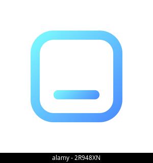 Minimize button pixel perfect gradient linear ui icon Stock Vector