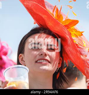 Ascot, Berkshire, UK. 23rd June, 2023. The Royal Procession makes its way through the parade ring at Royal Ascot on Day Four of the horse racing event. Credit: Imageplotter/Alamy Live News Stock Photo