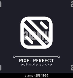 Add background pixel perfect white linear ui icon for dark theme Stock Vector