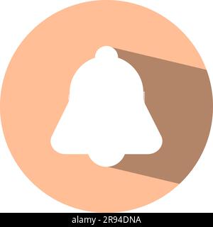 Bell Icon in trendy flat style isolated on grey background ...
