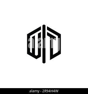 VT Logo monogram letter with hexagon horn shape design template Stock ...
