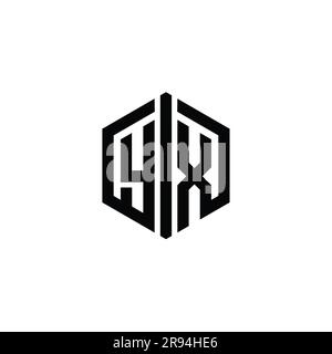 YX Logo monogram letter with hexagon horn shape design template Stock ...