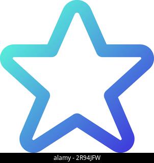 Star pixel perfect gradient linear ui icon Stock Vector