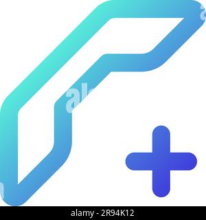 Add new contact pixel perfect gradient linear ui icon Stock Vector
