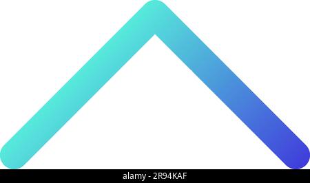Scroll up pixel perfect gradient linear ui icon Stock Vector