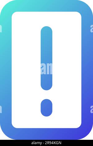Exclamation mark pixel perfect gradient linear ui icon Stock Vector