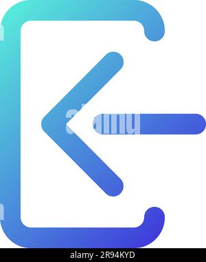 Login pixel perfect gradient linear ui icon Stock Vector
