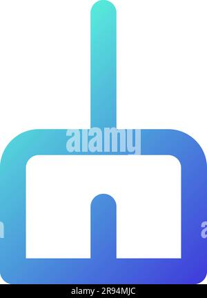 Broom pixel perfect gradient linear ui icon Stock Vector