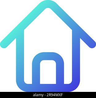 Home page pixel perfect gradient linear ui icon Stock Vector