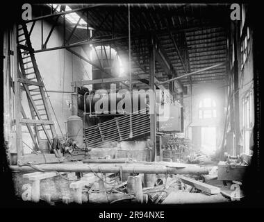 Building Number 41. Glass Plate Negatives of the Construction and Repair of Buildings, Facilities, and Vessels at the New York Navy Yard. Stock Photo