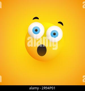 Premium Photo  A surprised look fearful emoji face, scared