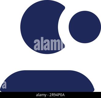Notification from personal page black glyph ui icon Stock Vector