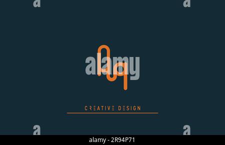 Alphabet letters Modern Creative logo QQ Stock Vector