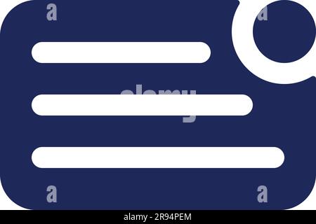 Notification from main menu black glyph ui icon Stock Vector