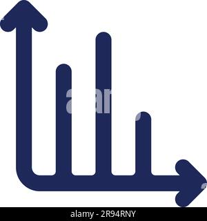 Infochart black glyph ui icon Stock Vector