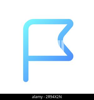 Flag pixel perfect gradient linear ui icon Stock Vector