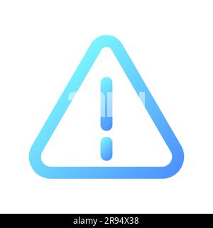 Caution sign pixel perfect gradient linear ui icon Stock Vector