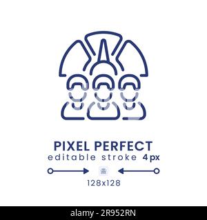 Performance management linear desktop icon Stock Vector