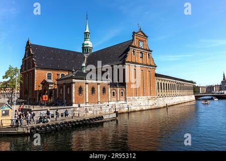 COPENHAGEN: Holmen’s Church at Frederiks Holm Channel and next to the Parliament seen on June 4, 2023 in Copenhagen, Denmark. Stock Photo