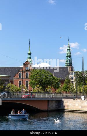 COPENHAGEN: Holmen’s Church at Frederiks Holm Channel and next to the Parliament seen on June 4, 2023 in Copenhagen, Denmark. Stock Photo