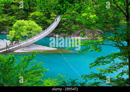 Suspension bridge of dreams at Sunmatakai Stock Photo