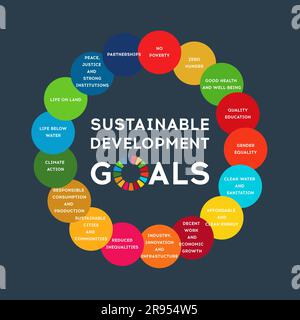 Sustainable Development Global Goals. Abstract Brochure design. Vector illustration. Stock Vector