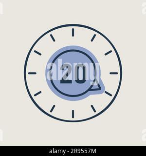 Timer vector icon. Kitchen appliance. Graph symbol for cooking web site design, logo, app, UI Stock Vector