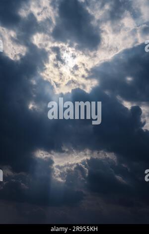 Clear sky with clouds. Stock Photo