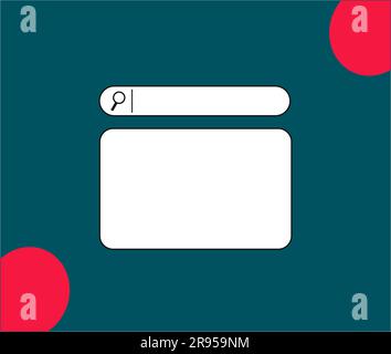 Search bar in flat style. Website address vector illustration on ...
