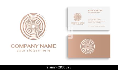 Circle and rings logo. Abstract universal logo for business.Swirling elegant waves. Template for creating a unique luxury design, logo Stock Vector
