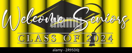 Graduation Background Template gold and black class of 2024 Stock Vector  Image & Art - Alamy