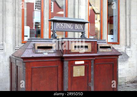 Classic posting box on St Aldate's street in Oxford, England Stock Photo