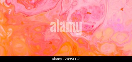 Abstract colorful background. Fluid art background with pink and orange colors Stock Photo