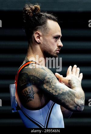 ROTTERDAM - Bart Deurloo in action during the NK gymnastics in Ahoy. Deurloo, who reconsidered his decision to stop at the beginning of this month, turns a full all-around. ANP IRIS VAN DEN BROEK netherlands out - belgium out Credit: ANP/Alamy Live News Stock Photo