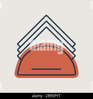 Napkins and napkin holder vector icon. Kitchen appliance. Graph symbol for cooking web site design, logo, app, UI Stock Vector