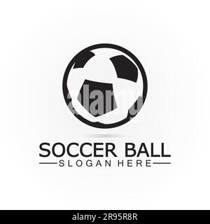 Soccer ball logo design Icon & Symbol Vector Template. football logo design Stock Vector