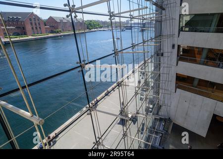 Kopenhagen, Hafen, 'schwarzer Diamant' (Königliche Bibliothek), Atrium // Copenhagen, Harbour, 'Black Diamond' (Royal Library), Atrium Stock Photo