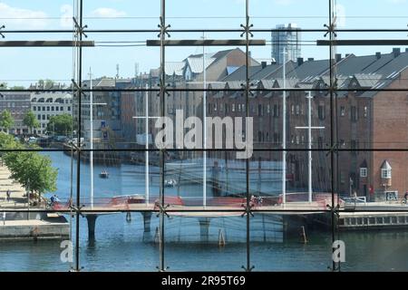 Kopenhagen, Hafen, 'schwarzer Diamant' (Königliche Bibliothek), Atrium // Copenhagen, Harbour, 'Black Diamond' (Royal Library), Atrium Stock Photo