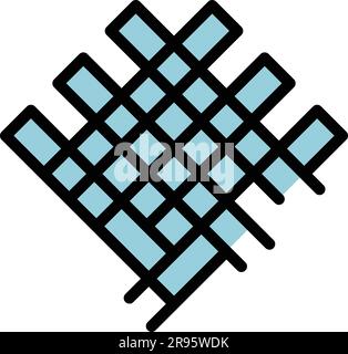 Perfectionism mozaic icon. Outline Perfectionism mozaic vector icon for web design isolated on white background color flat Stock Vector