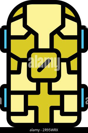Unmanned car icon. Outline Unmanned car vector icon for web design isolated on white background color flat Stock Vector