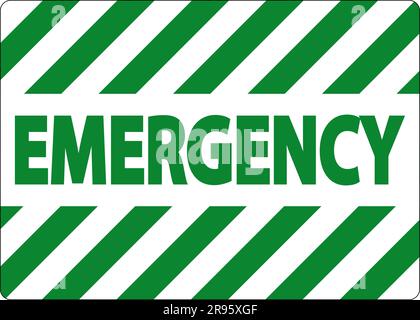 Emergency Sign On White Background Stock Vector